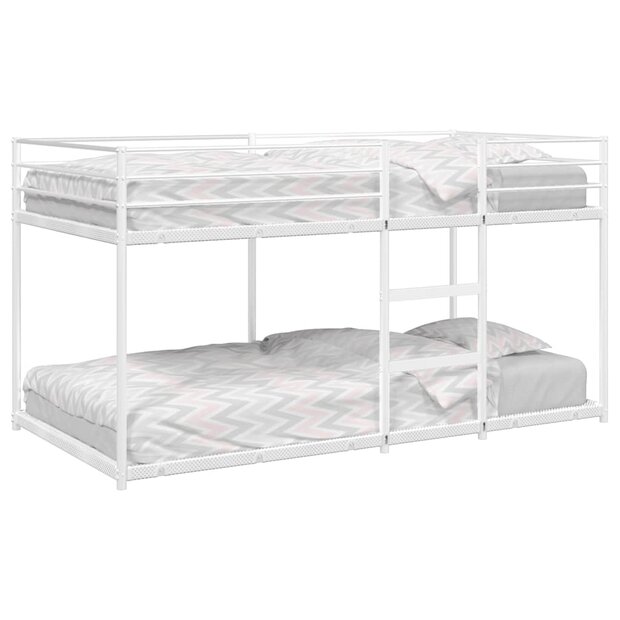 Stapelbed zonder matras 107x203 cm staal wit 1