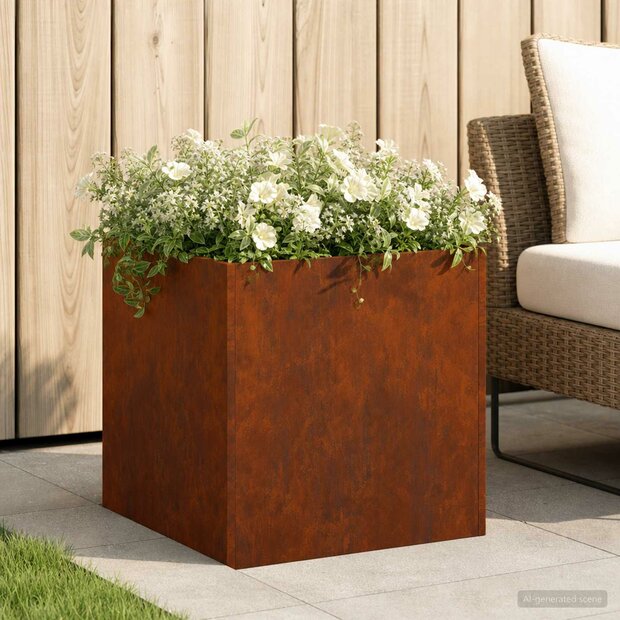 Plantenbak Roestkleurig 20 x 20 x 20 cm weervast staal 1