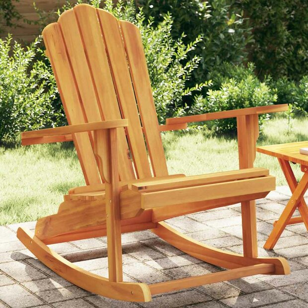 Schommelstoel Adirondack massief teakhout 1