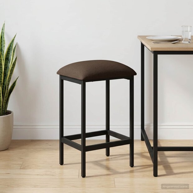 Barkruk Taupe 40 x 32 x 74 cm Bewerkt hout 1