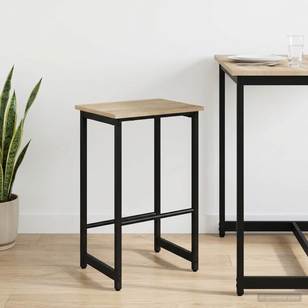 Barkruk Sonoma Eiken 40 x 32 x 74 cm Bewerkt hout 1