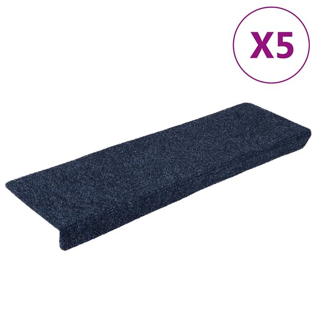 Trapmatten Zelfklevend 5 stuks 65x21x4 cm Antraciet Rechthoekige Rand 1