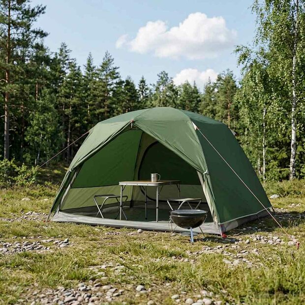 Backpacking Tent 2-persoons Groen 185T Polyester met PU Coating 1