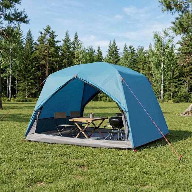 Backpacking Tent 2-persoons Blauw 185T Polyester met PU Coating 1