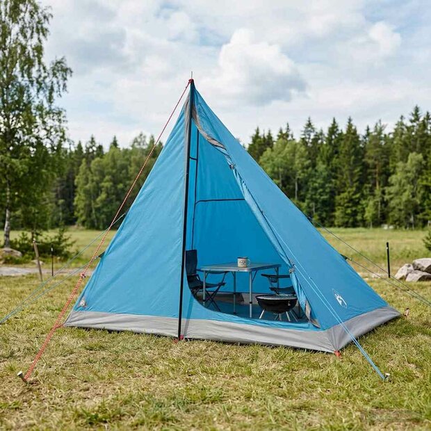 Backpacking Tent 2-persoons Blauw 185T Polyester met PU Coating 1