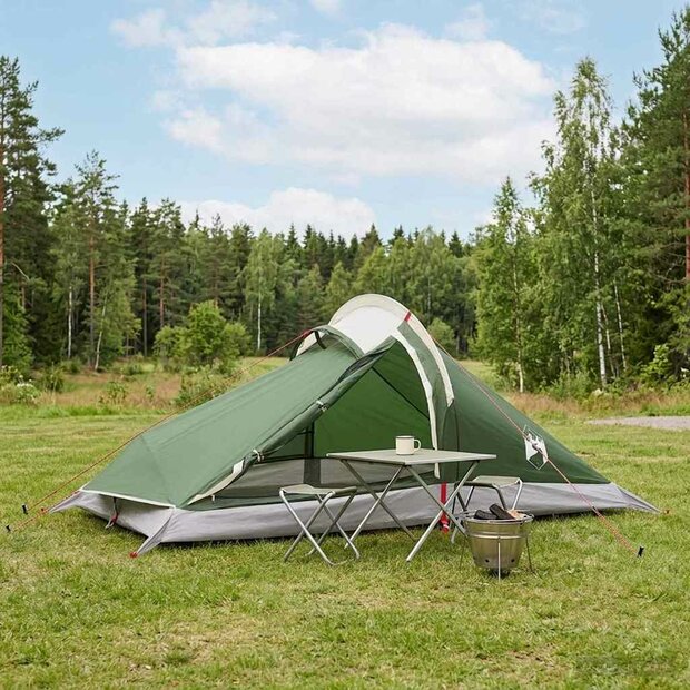 Backpacking Tent 4-persoons Groen 185T Polyester met PU Coating 1