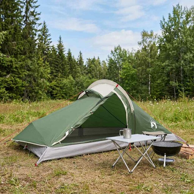 Backpacking Tent 2-persoons Groen 185T Polyester met PU Coating 1