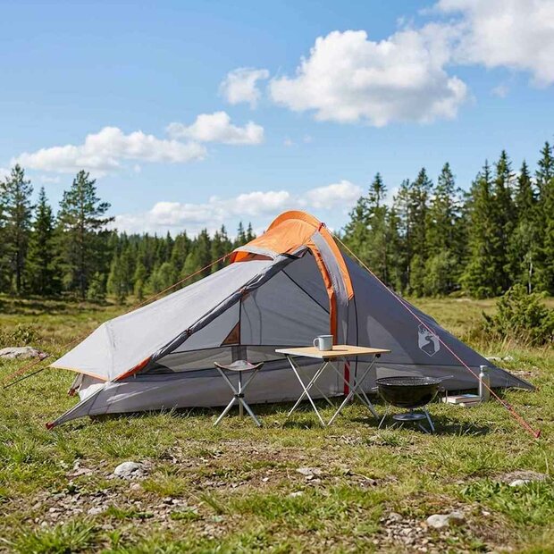 Backpacking Tent 2-persoons Grijs en Oranje 1