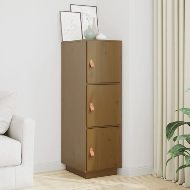 Hoge kast 34x40x108,5 cm massief grenenhout honingbruin 1
