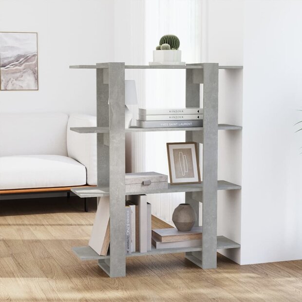 Boekenkast/kamerscherm 100x30x123,5 cm betongrijs 1