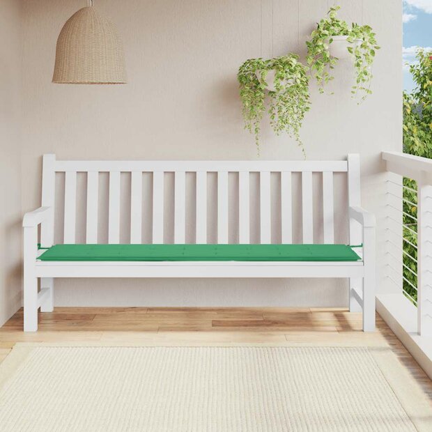 Tuinbankkussen 200x50x3 cm oxford stof groen 1