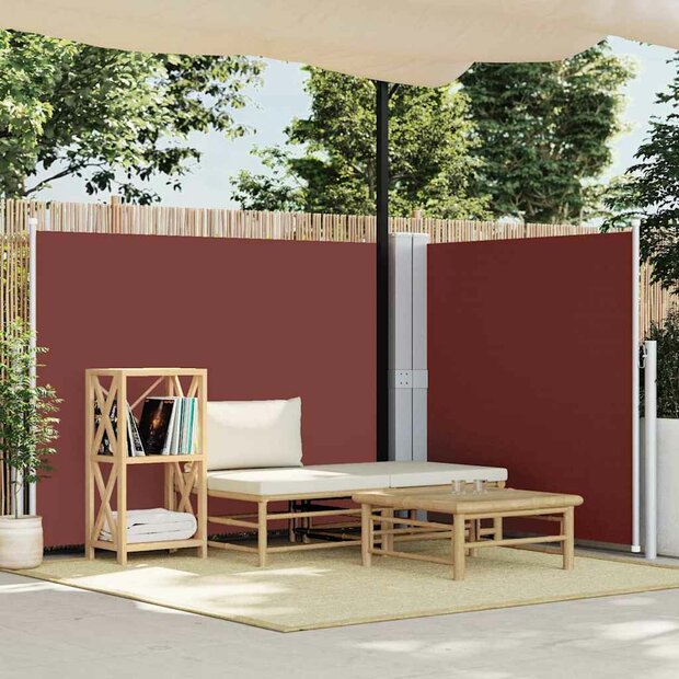 Windscherm uittrekbaar 140x600 cm bruin 1