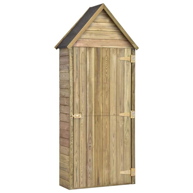 Tuinschuur met deur 69,5x32x178 cm ge&amp;iuml;mpregneerd grenenhout 1