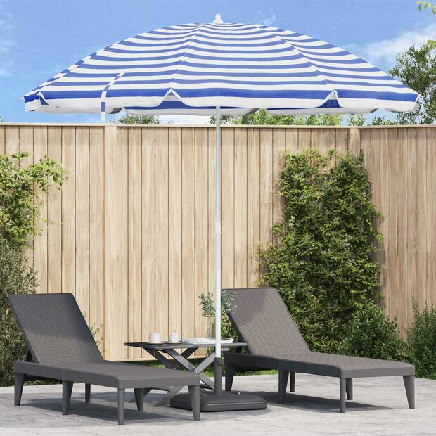 Tuinparasol 263 x 263 x 272 cm 170T polyester Blauw en Wit 1