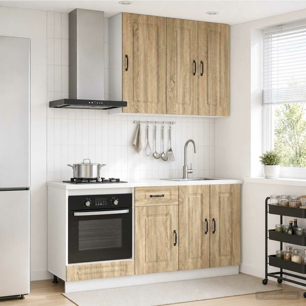 Keukenblok KALMAR 5 st Sonoma Eiken Bewerkt hout 1