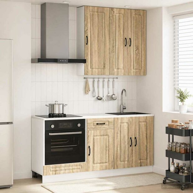 Keukenblok KALMAR 5 st Sonoma Eiken Bewerkt hout 1