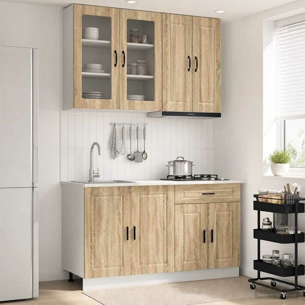 Keukenblok PORTO 4 st Sonoma Eiken Bewerkt hout 1