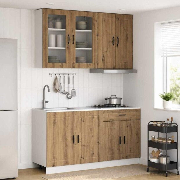 Keukenblok PORTO 4 st Artisanaal eiken Bewerkt hout 1