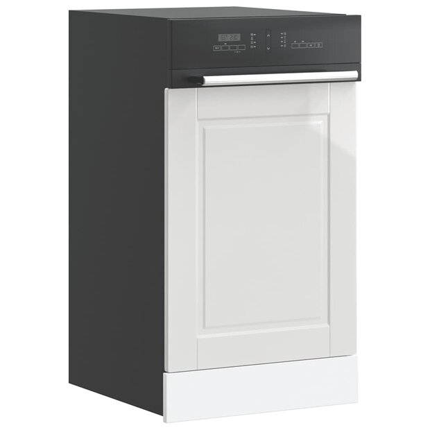 Vaatwasserpaneel Porto 45x1,5x57 cm bewerkt hout hoogglans wit 1