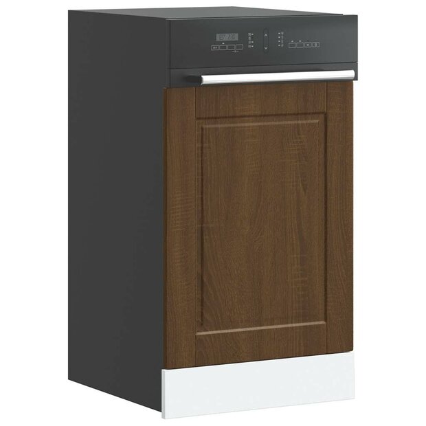 Vaatwasserpaneel Porto 45x1,5x57 cm bewerkt hout bruin eikenkleur 1