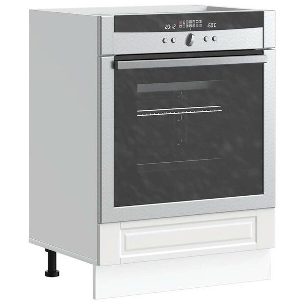Ovenkast &amp;quot;Porto&amp;quot; bewerkt hout wit 1
