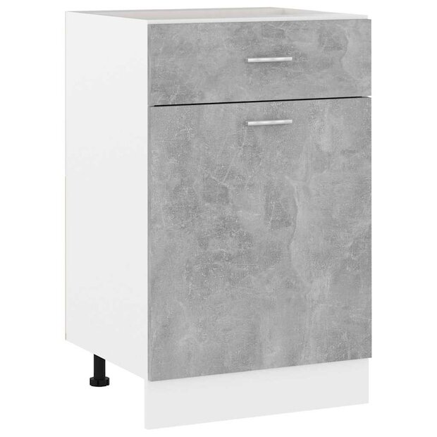 Onderkast met lade Lyon 50x46x81,5 cm bewerkt hout betongrijs 1