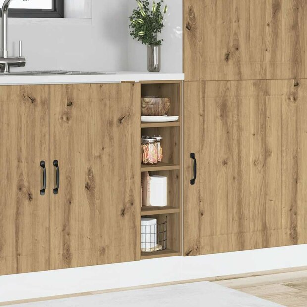 Onderkast Riga 20x44,5x81,5 cm bewerkt hout artisanaal eikenkleur 1