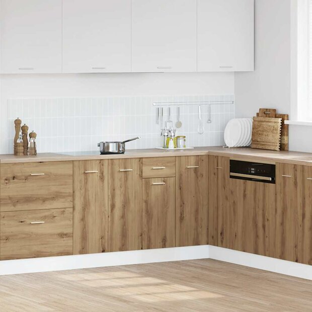 Onderkast met lade Lyon 30x46x81,5 cm bewerkt hout artisanaal eiken 1