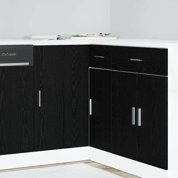 Keuken Hoek Onderkast Zwart eiken 86 x 46 x 81,5 cm 1
