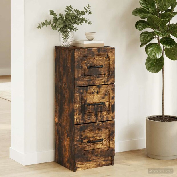 ladekast Gerookt eiken 33 x 34,5 x 87 cm Bewerkt hout 1