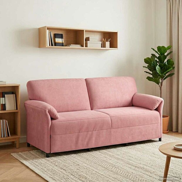 3-Zitsbank Roze 198 x 83 x 95 cm Fluweel 1