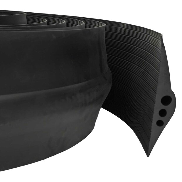 Drempelprofiel voor garagedeur Zwart 74 x 20 mm 8 m EPDM-rubber 1