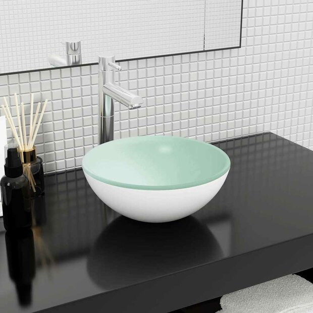 Wasbak 30x12 cm gehard glas wit 1