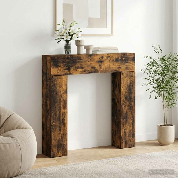 Haardombouw Gerookt eiken 102 x 18 x 100,5 cm Bewerkt hout 1