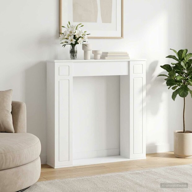 Haardombouw Wit 100 x 20 x 100 cm Bewerkt hout 1