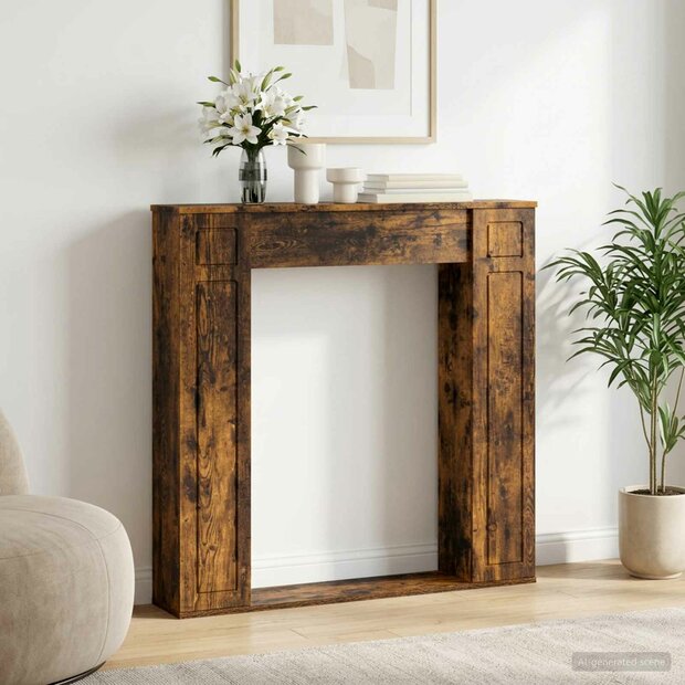 Haardombouw Gerookt eiken 100 x 20 x 100 cm Bewerkt hout 1