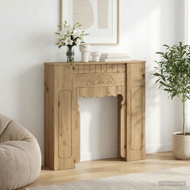 Haardombouw Artisanaal eiken 93 x 20 x 89 cm Bewerkt hout 1