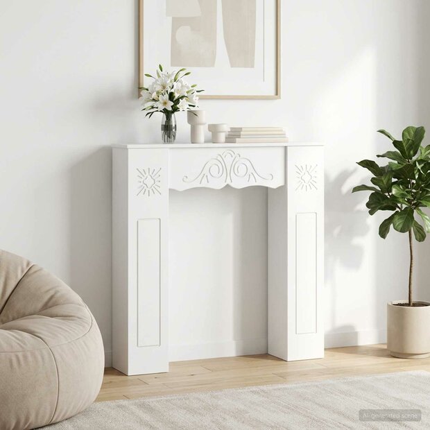Haardombouw Wit 102 x 20 x 102 cm Bewerkt hout 1