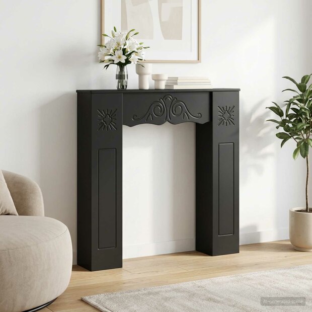 Haardombouw Zwart 102 x 20 x 102 cm Bewerkt hout 1