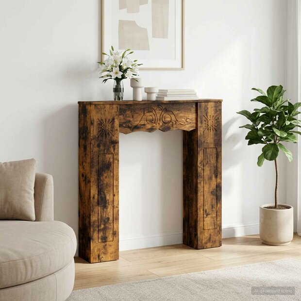Haardombouw Gerookt eiken 102 x 20 x 102 cm Bewerkt hout 1