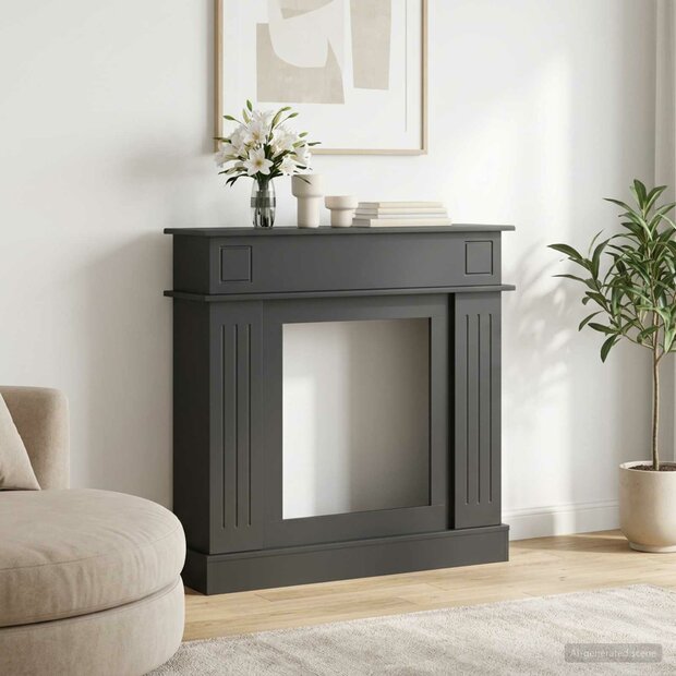 Haardombouw Zwart 102 x 26 x 100 cm Bewerkt hout 1