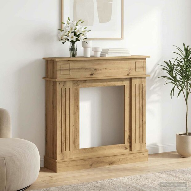 Haardombouw Artisanaal eiken 102 x 26 x 100 cm Bewerkt hout 1