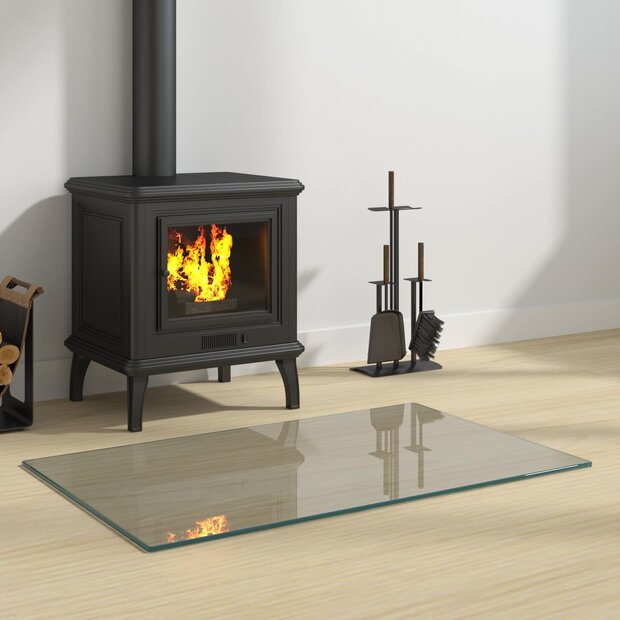 Vuurplaats Glazen Plaat Transparant 80 x 50 cm Glas 1