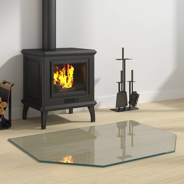 Vuurplaats Glazen Plaat Transparant 80 x 60 cm Glas 1
