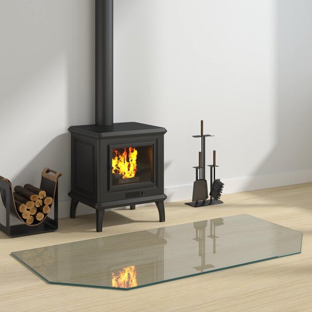 Vuurplaats Glazen Plaat Transparant 120 x 60 cm Glas 1