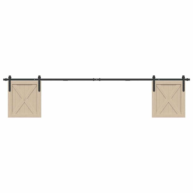 Ophangset voor schuifdeur 244 cm koolstofstaal 1