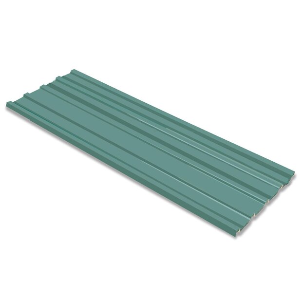 Dakpaneel 12 st Groen 129 x 45 cm Gegalvaniseerd staal 1