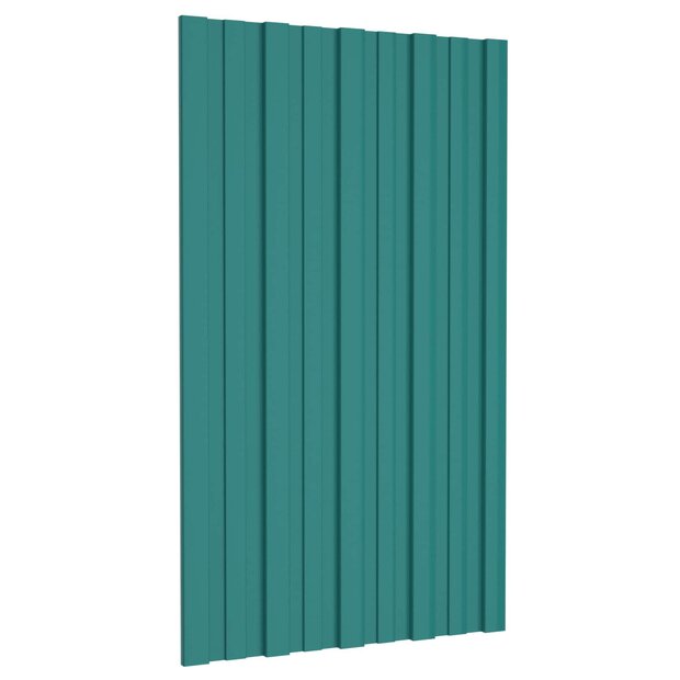 Dakpaneel 12 st Groen 80 x 45 cm Verzinkt staal 1