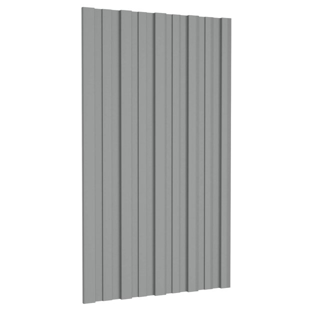 Dakpaneel 36 st Grijs 80 x 45 cm Verzinkt staal 1