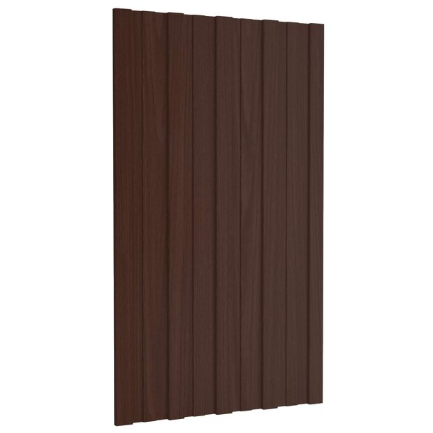 Dakpaneel 12 st Bruin 80 x 45 cm Verzinkt staal 1